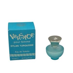 VERSACE Dylan Turquoise Pour Femme Women Eau de Toilette EDT .17oz / 5mL Mini